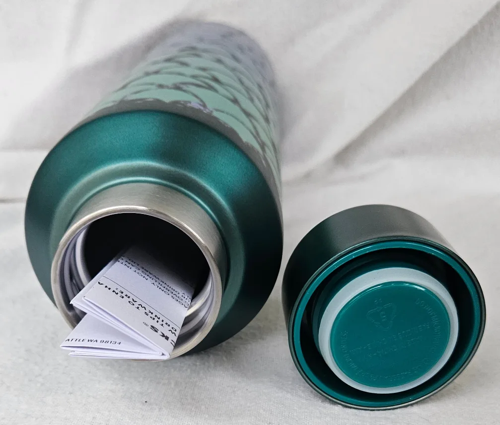 New Starbucks Mermaid Scales Water Bottle 20 OZ Mint image indicator(4)