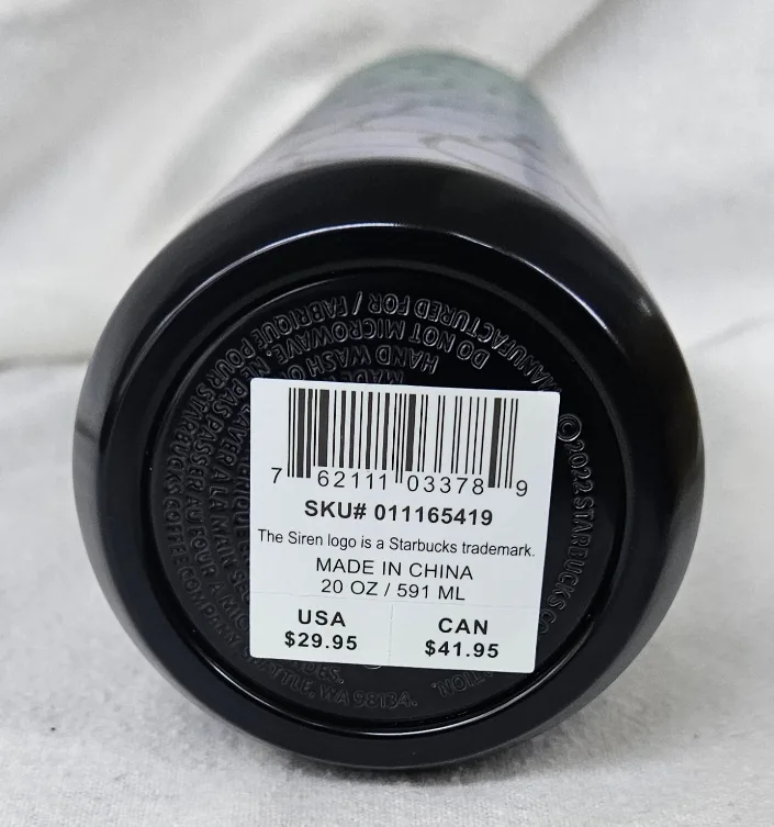 New Starbucks Mermaid Scales Water Bottle 20 OZ Mint image indicator(5)