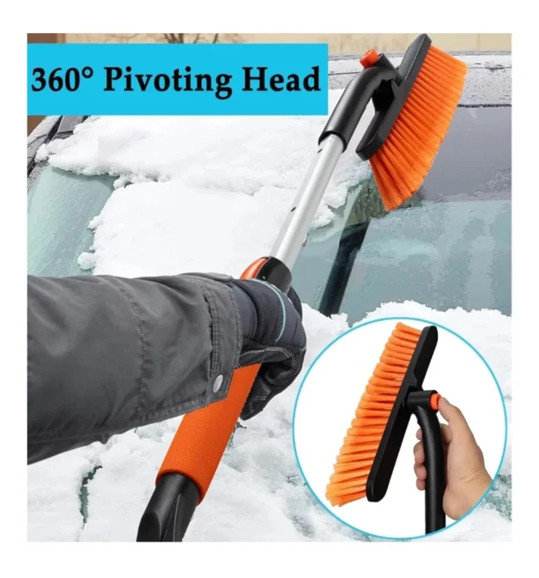 Car Snow Brush with Ice Scraper - Extendable image indicator(4)
