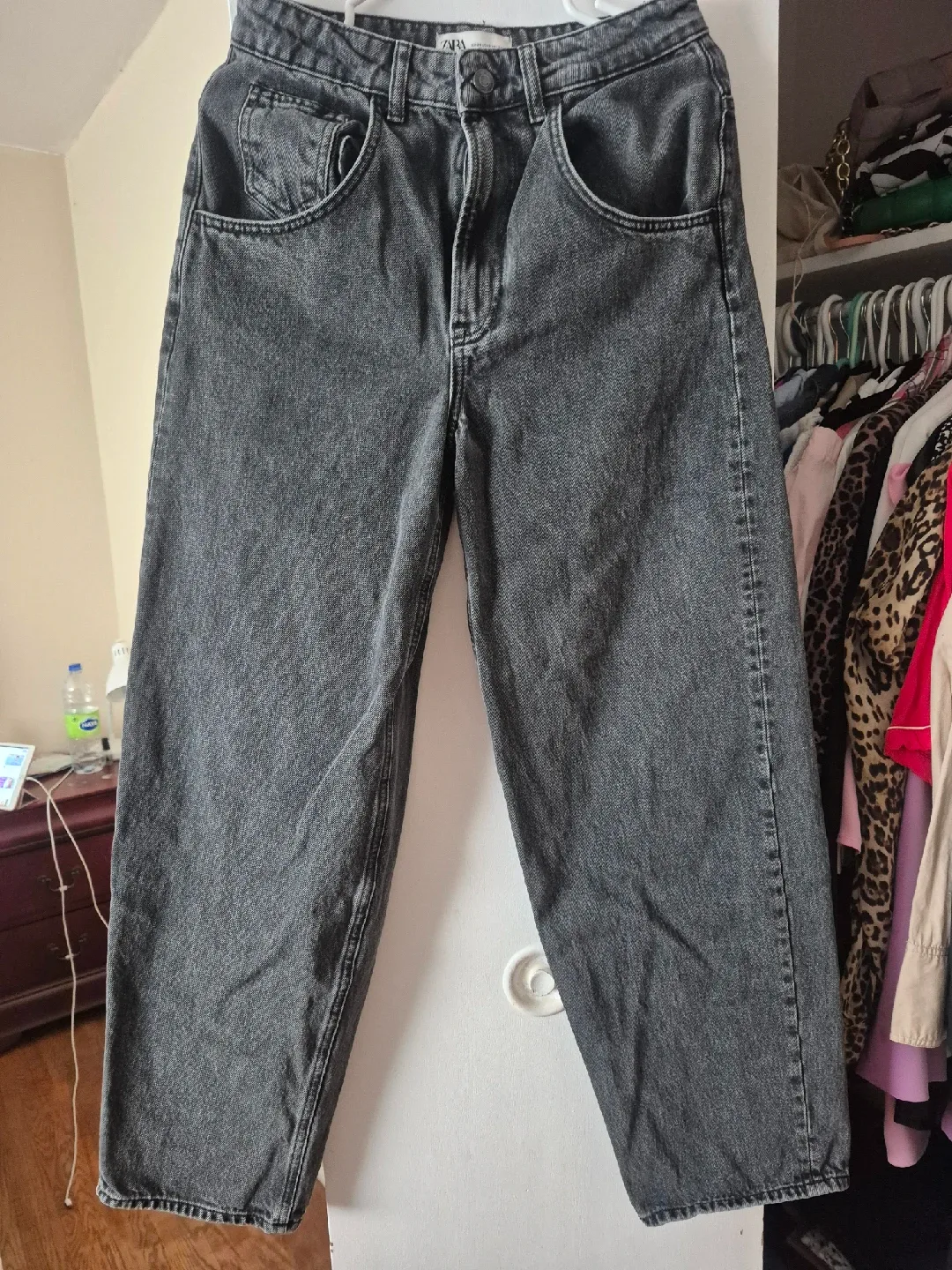 Zara Gray Denim Jeans - Size USA 2 thumbnail