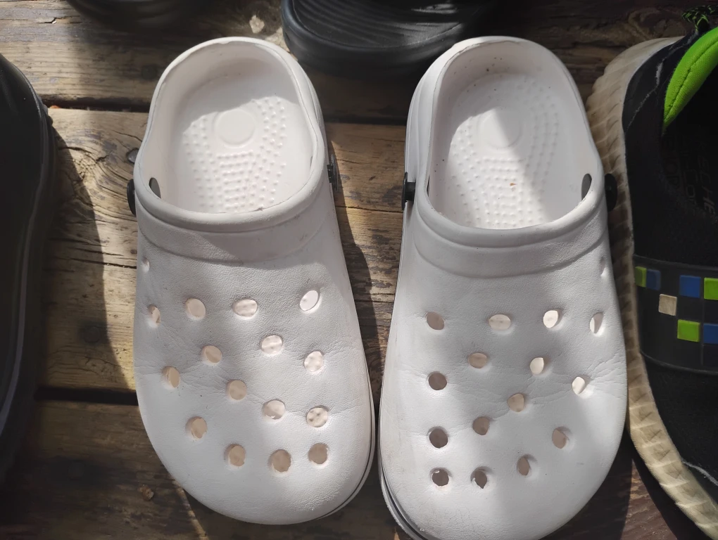 White Crocs Classic Clogs