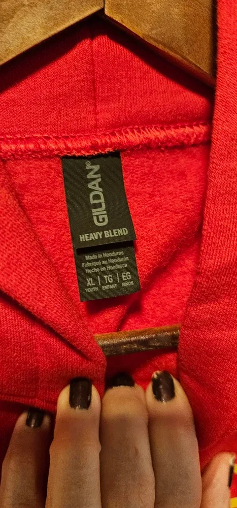 Gildan Youth XL Red Hoodie image indicator(2)
