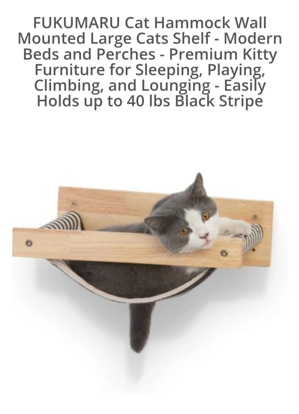 FUKUMARU Rubber Wood Cat Hammock