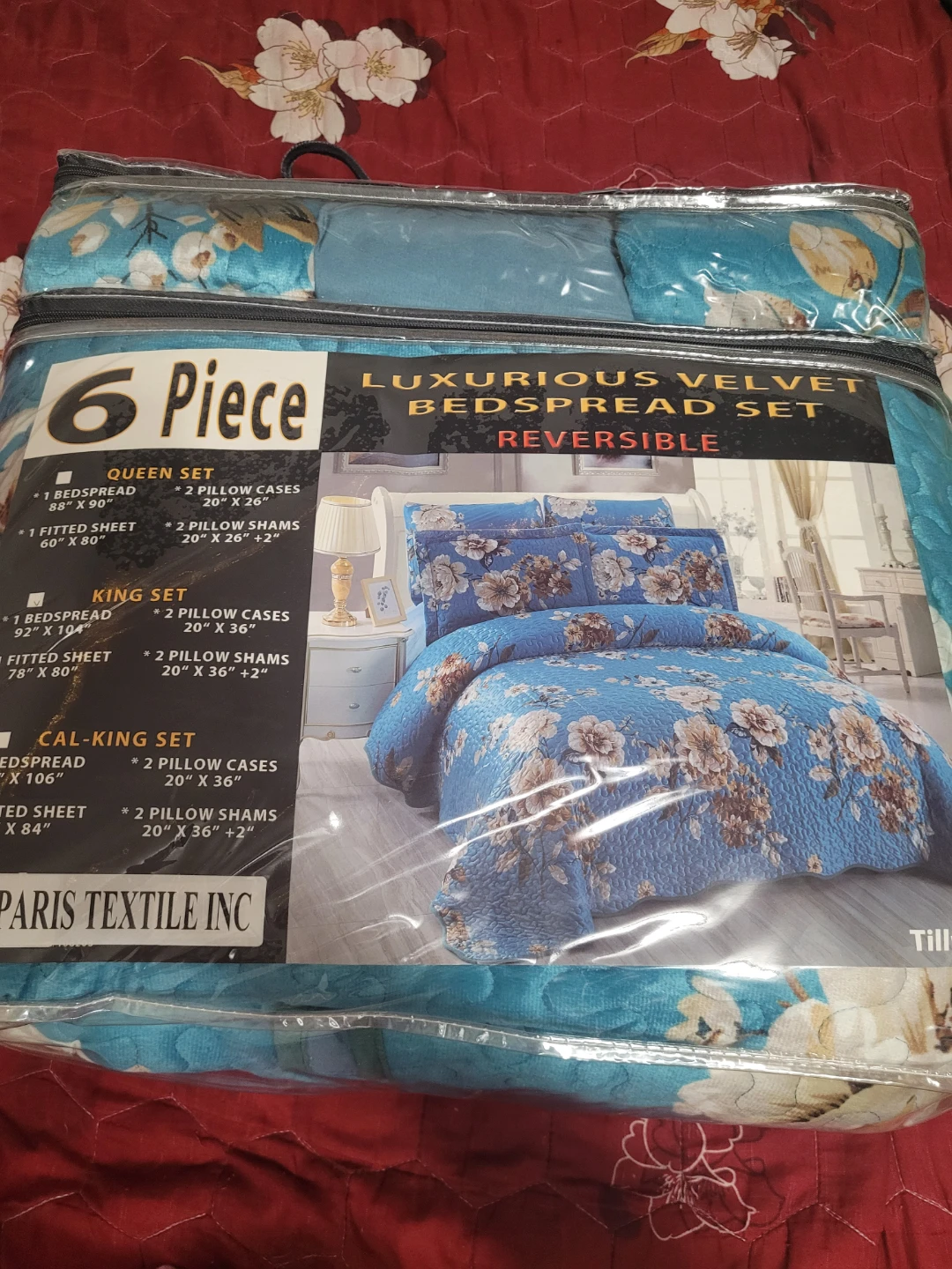 Luxurious Velvet Bedspread Set 6-Piece - New - photo 2