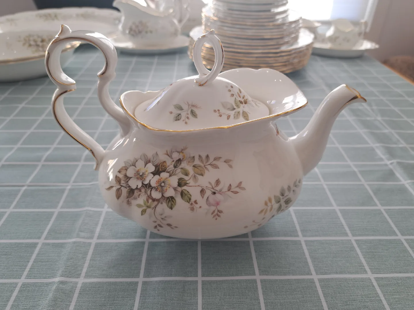 Vintage Royal Albert Bone China Floral Dinnerware Set image indicator(8)