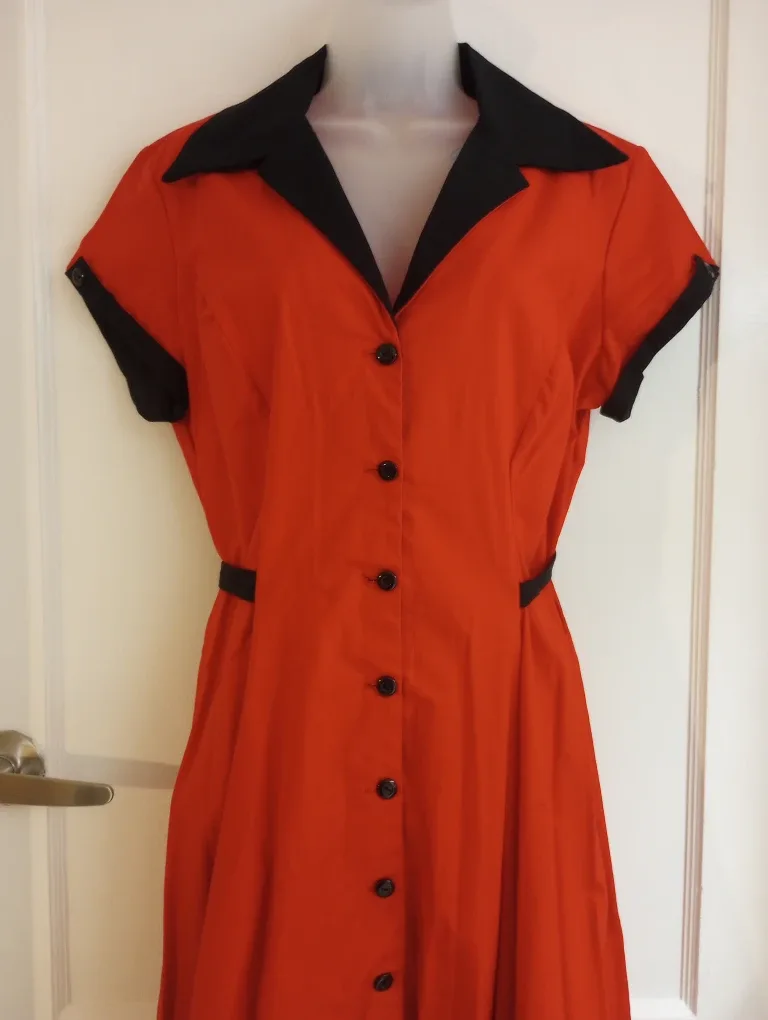 NWT Heartbreaker Pin-Up Rockabilly Diner Dress image indicator(2)