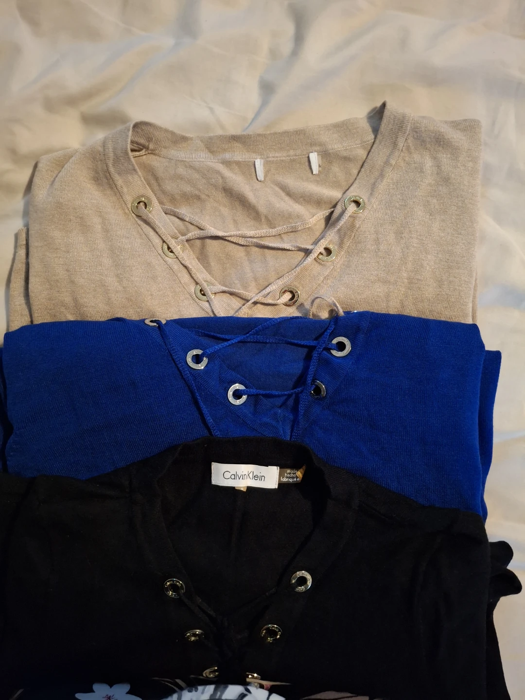 Calvin Klein Lace-Up Top Bundle