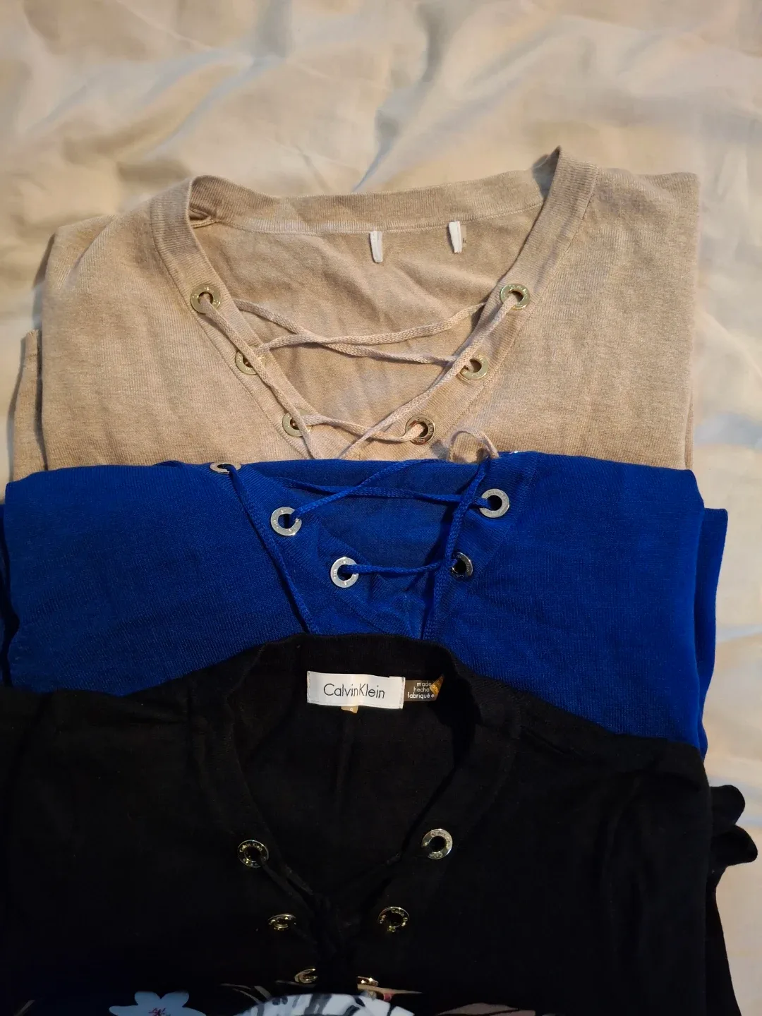 Calvin Klein Lace-Up Top Bundle thumbnail