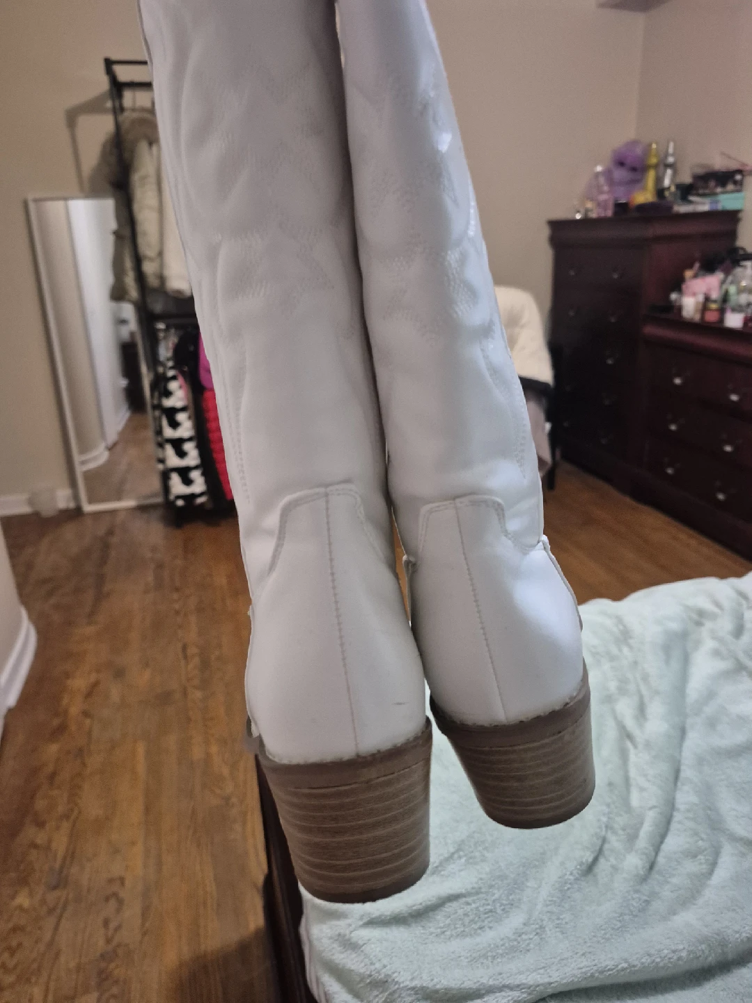 White Cowboy Boots - photo 3