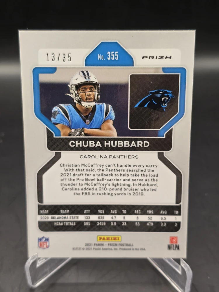 Chuba Hubbard Carolina Panthers Lot Of 3 Cards - photo 3