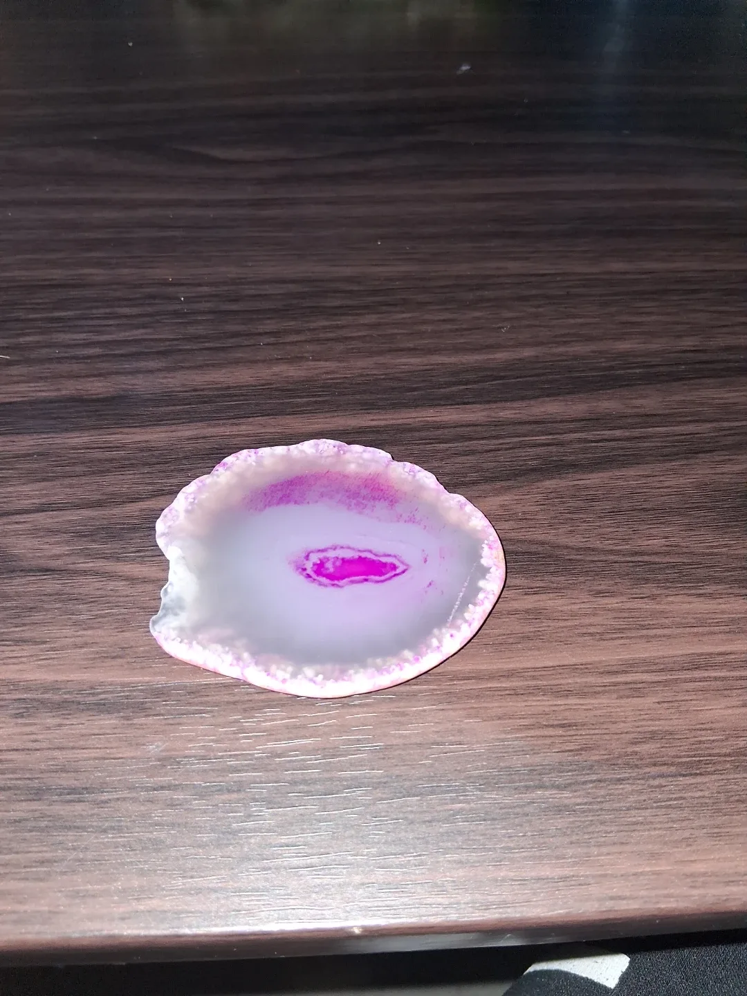 3 Inches by 2 1/2 Inches Agate Slice - Pink & White image indicator(2)