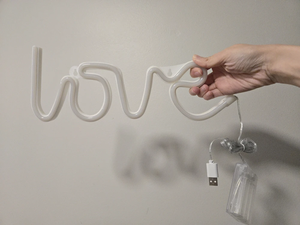 Love Neon Sign (battery or USB both works) - photo 2