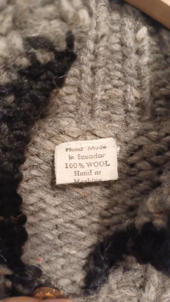 Handmade 100% Wool Cardigan XXL image indicator(3)