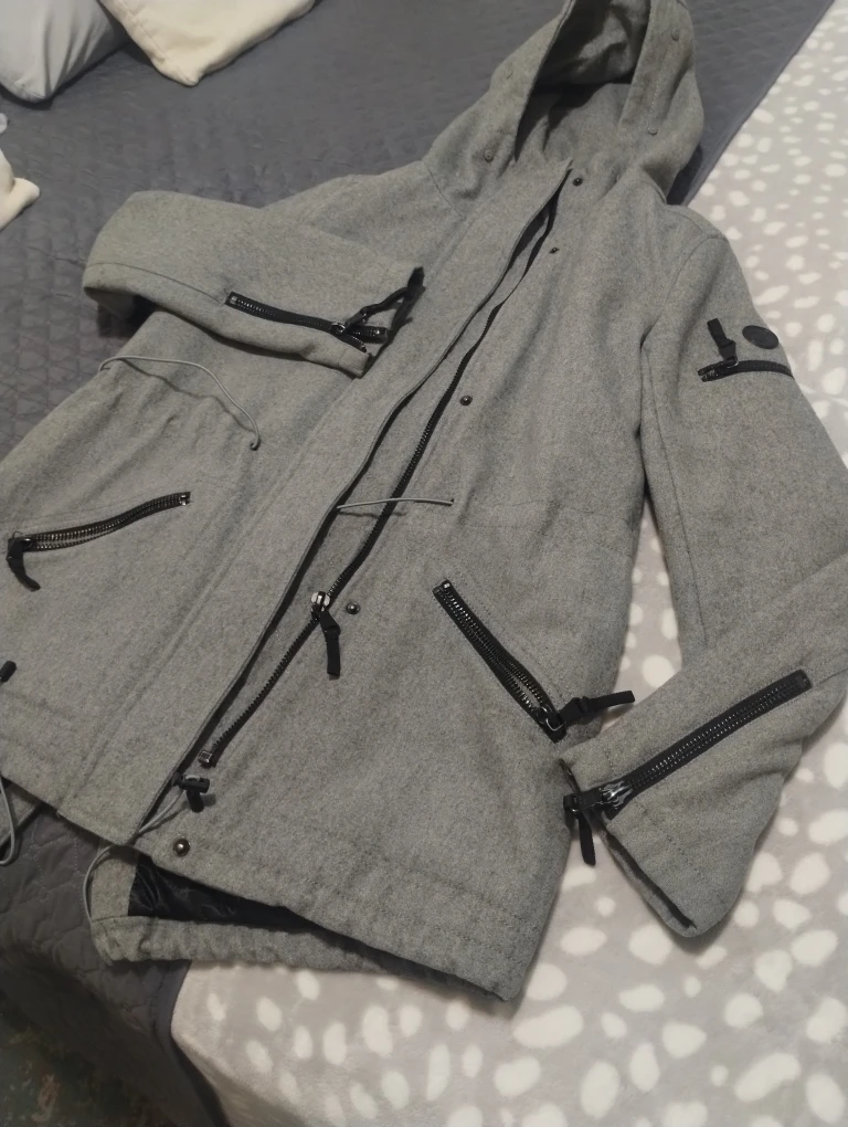Calvin Klein Gray Hooded Jacket