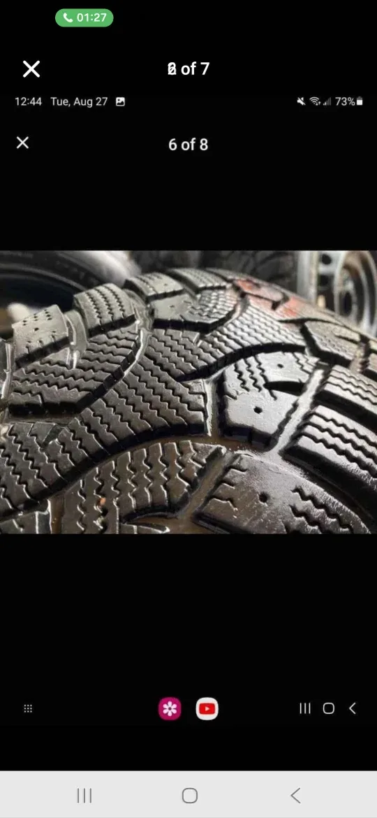 Set of 4 GENERAL Winter Tires on Rims (195/65R15 5×114.3) image indicator(6)