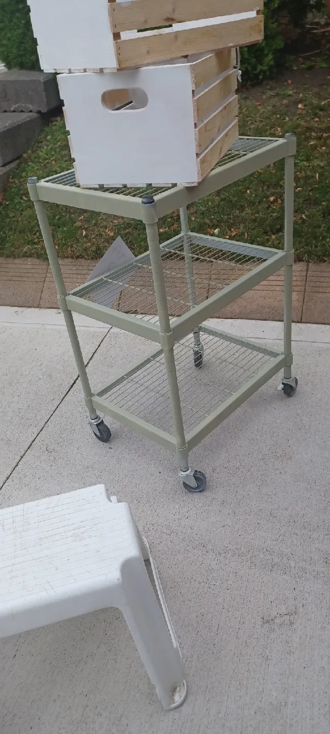 Rolling Metal Shelf Cart