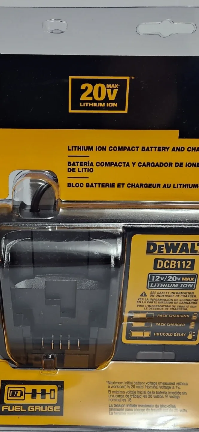 New DeWalt 20V Max Lithium Ion Battery & Charger image indicator(3)