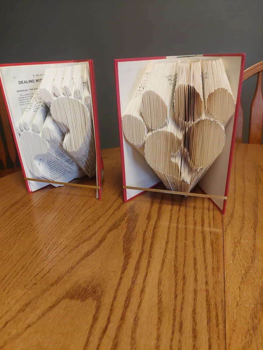 Handmade folded book art