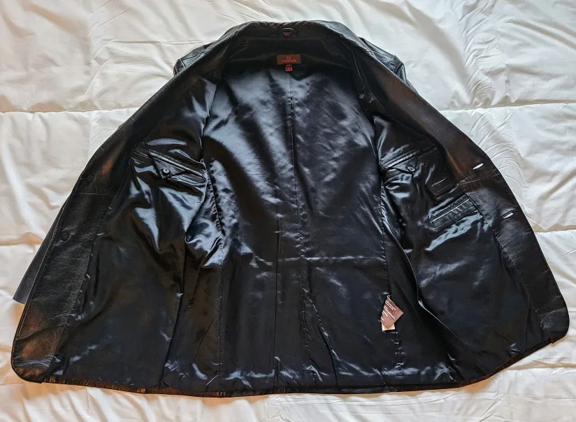Vintage Danier 90’s Leather Blazer Black Size Medium Mint image indicator(3)
