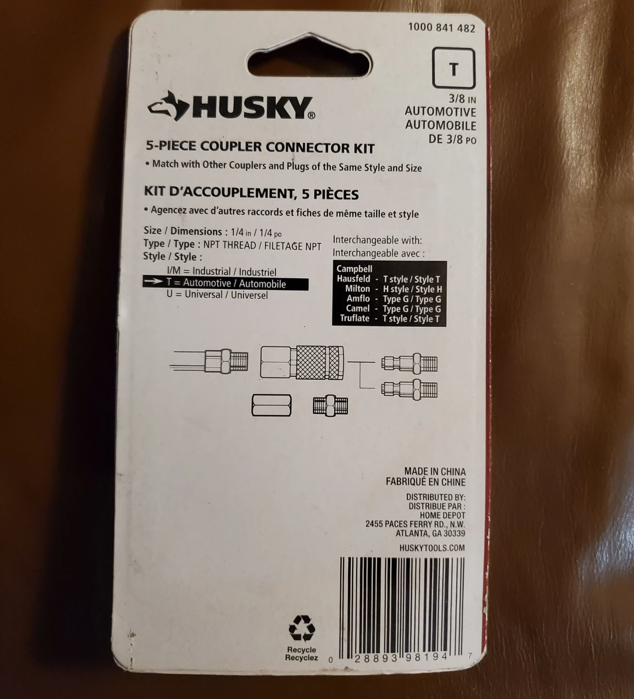Husky 5 Piece Coupler Connector Kit (New)($10 Firm) - photo 3