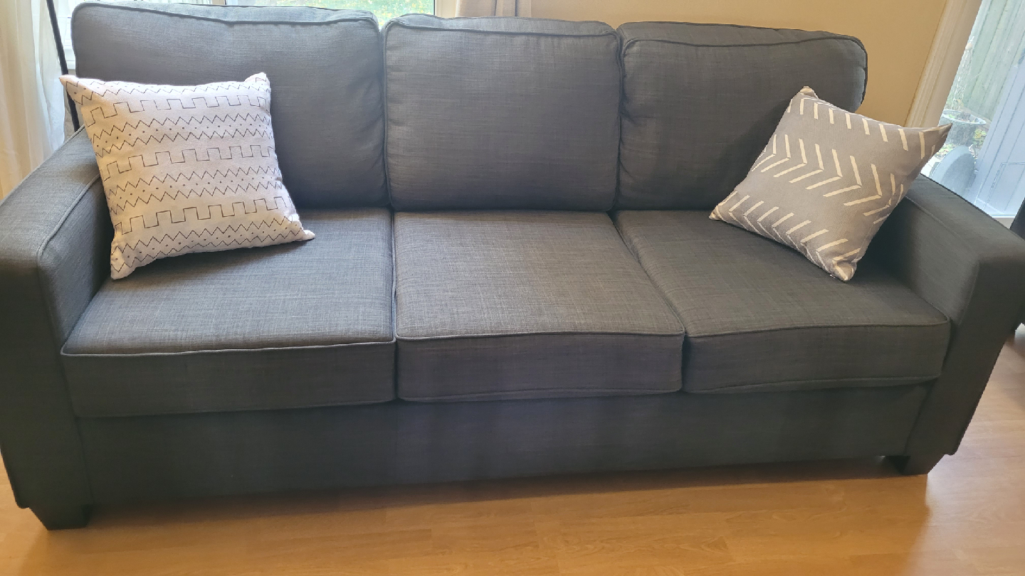 Grey Three-Seater Sofa- The Brick