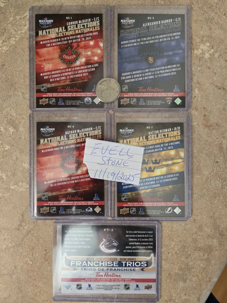 Tim Hortons Hockey Cards - Nations Selections & Franchise Trios - photo 2