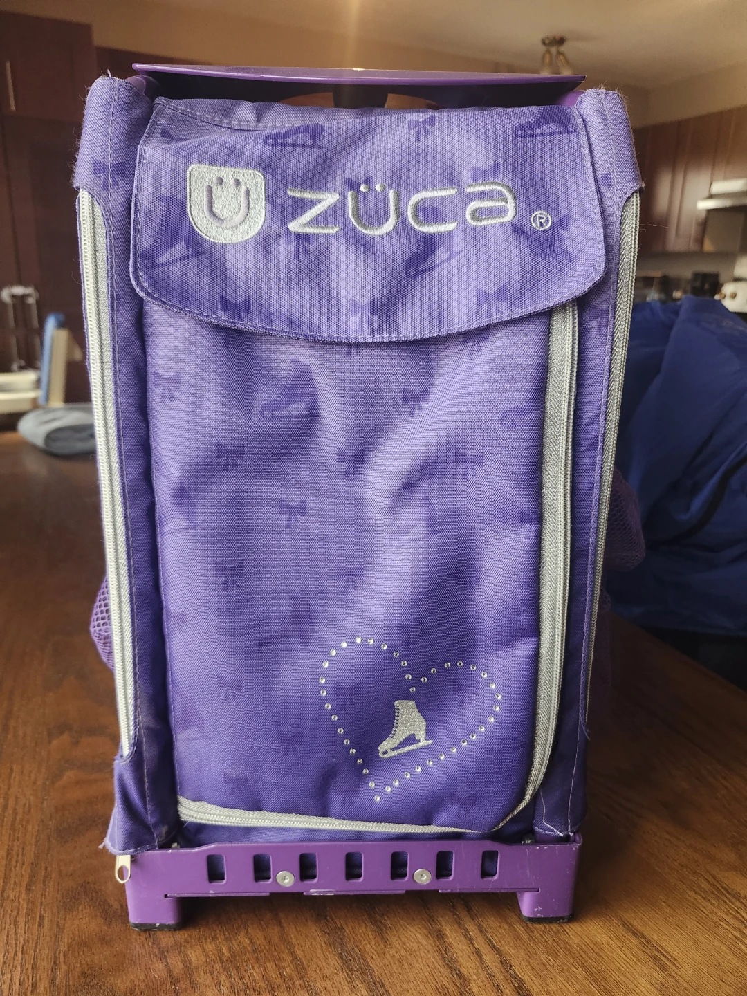 ZÜCA Purple Rolling figure skating bag