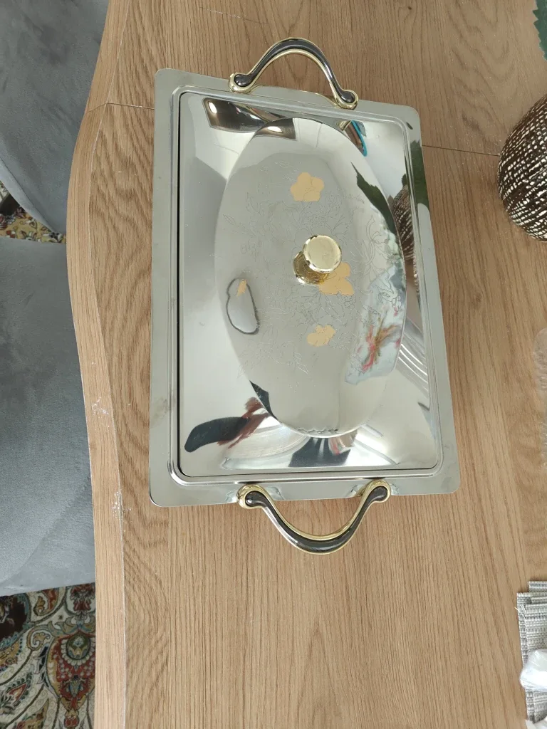 Silver Plated Serving Tray with Lid thumbnail