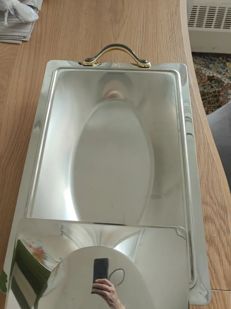 Silver Plated Serving Tray with Lid image indicator(3)