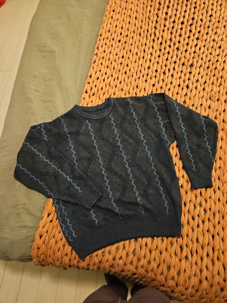 Vintage grandpa sweater - 80s wool blend