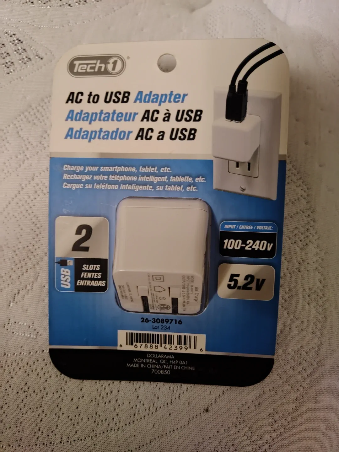 🥕 Tech1 AC to USB Adapter - New in Package image indicator(2)