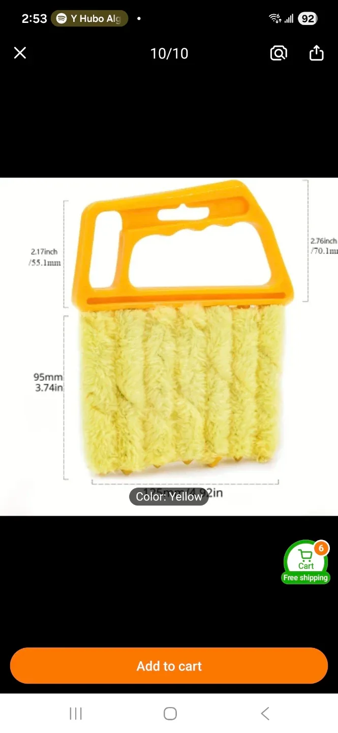 1pc, Microfiber Washable Window Cleaning Brush