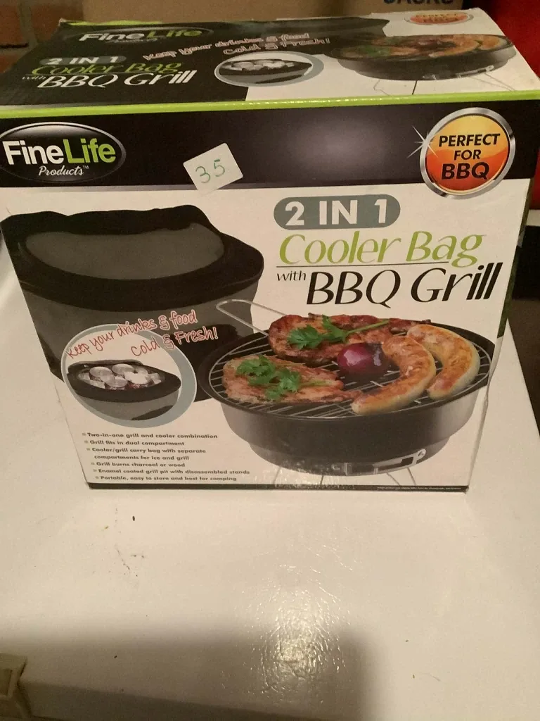 Fine Life 2-in-1 Cooler Bag with BBQ Grill