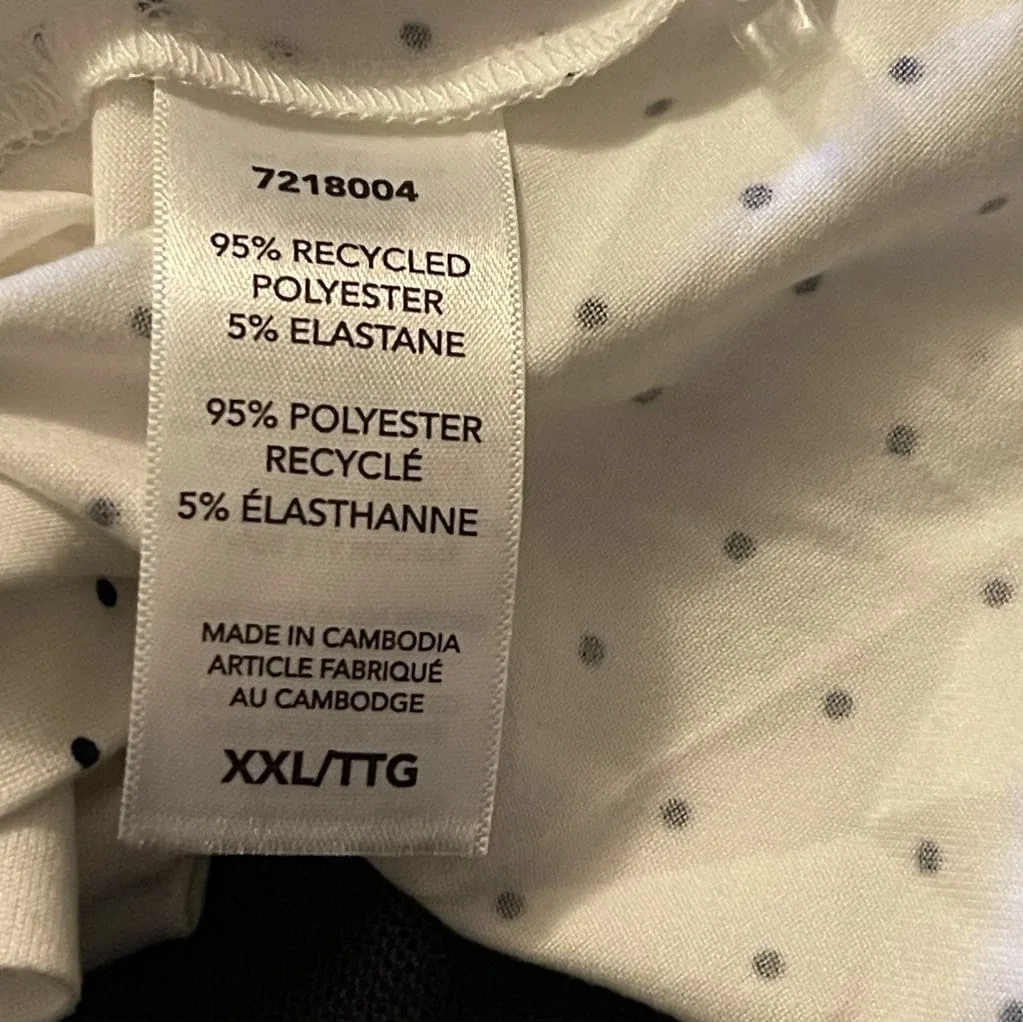 White&Blue Flora Nikrooz Women's Sleeveless Polka Dot Pajama Top image indicator(5)