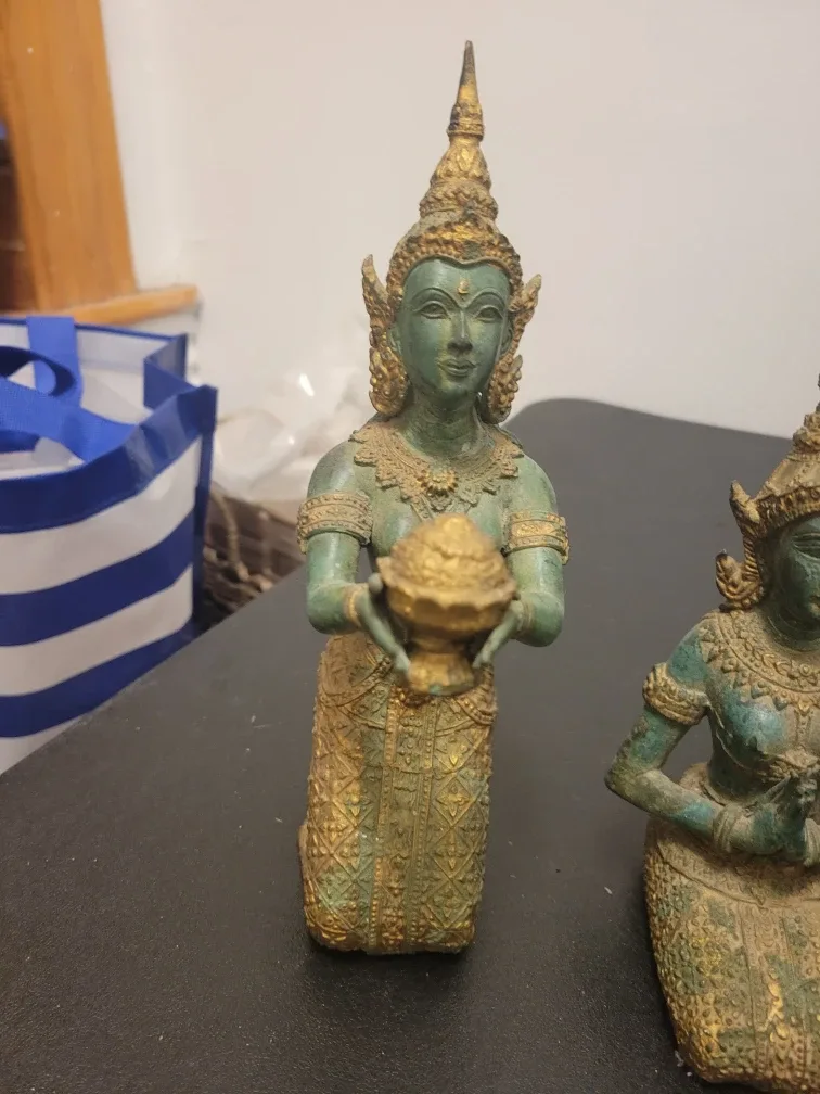 Pair of Vintage Thai Angel Figurines image indicator(3)