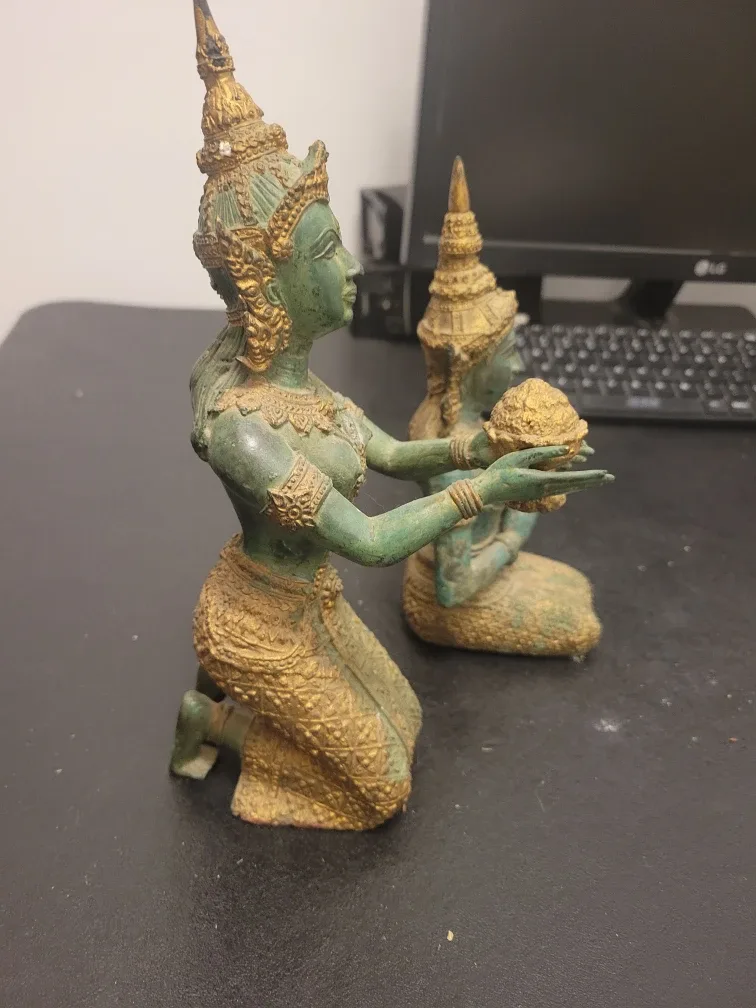 Pair of Vintage Thai Angel Figurines image indicator(4)