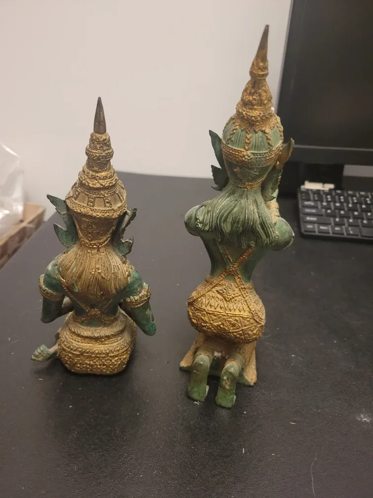 Pair of Vintage Thai Angel Figurines image indicator(5)