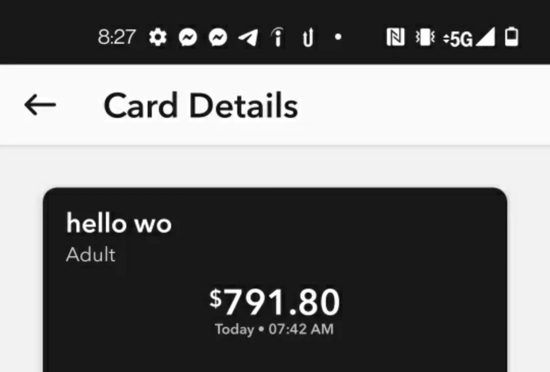 Presto Card with $791.80 Balance