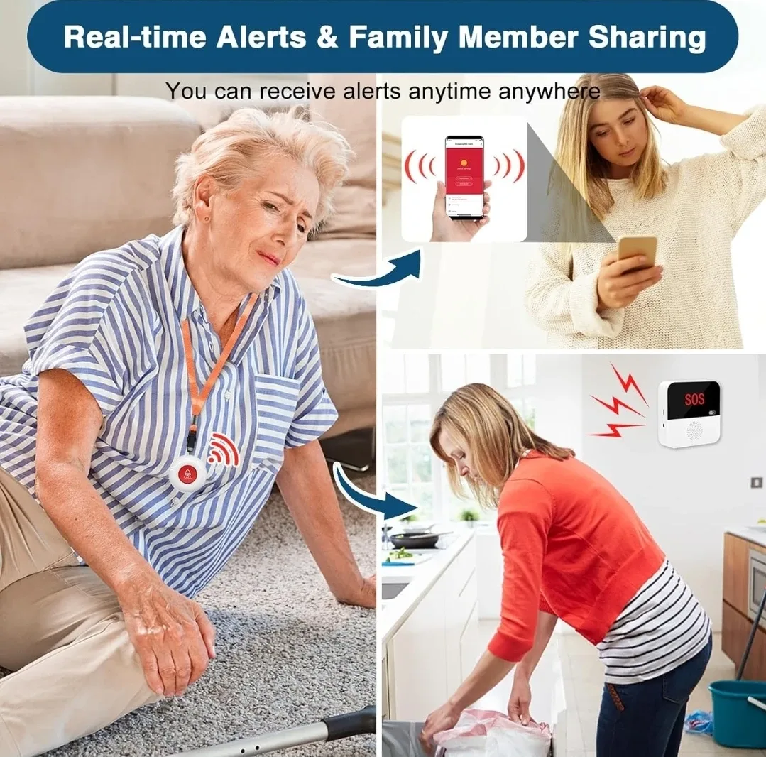 WiFi Smart Caregiver Pager Emergency Button image indicator(2)
