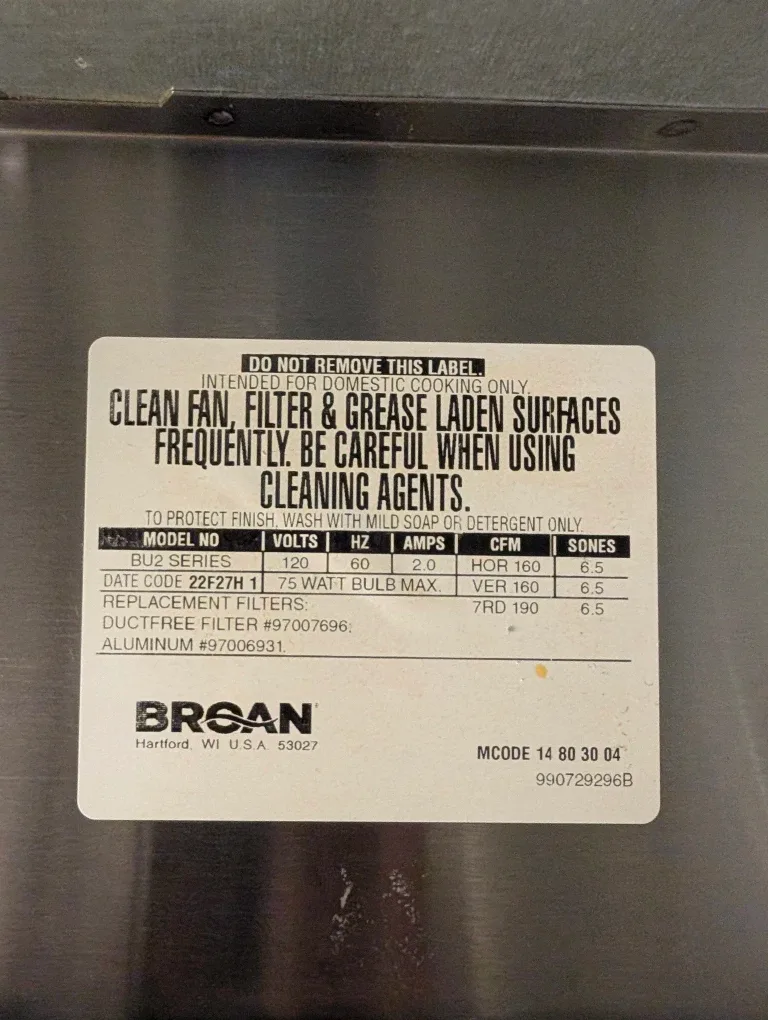 Broan - 24 Inch 160 CFM Under Cabinet Range Vent in Stainless image indicator(2)