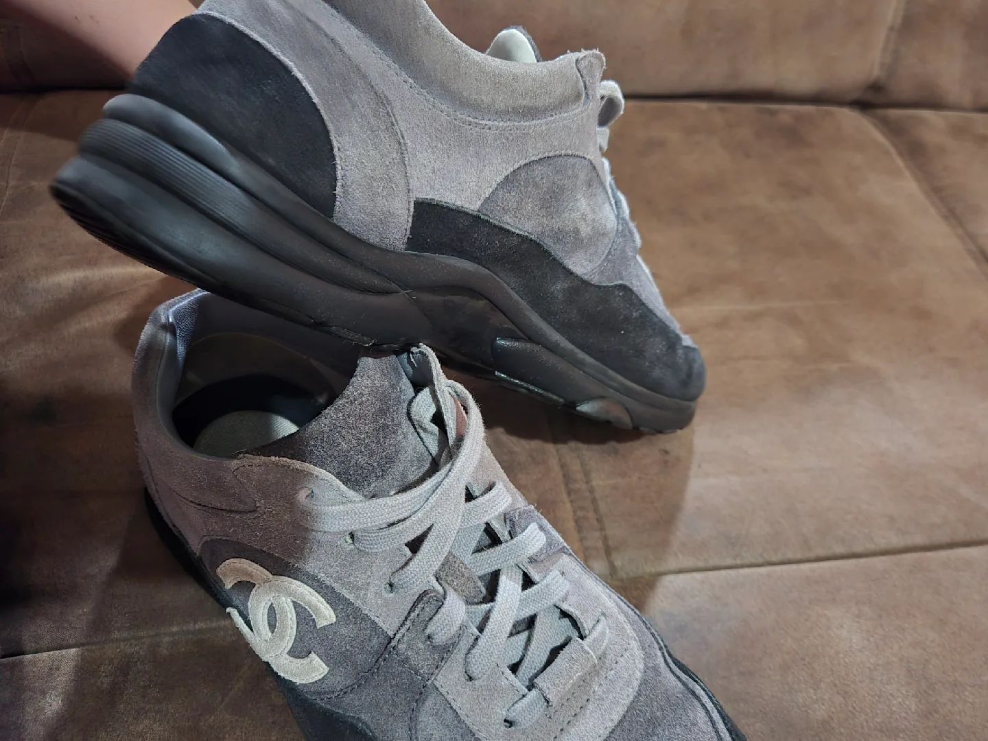 Chanel Sneakers  Gray/Black image indicator(5)