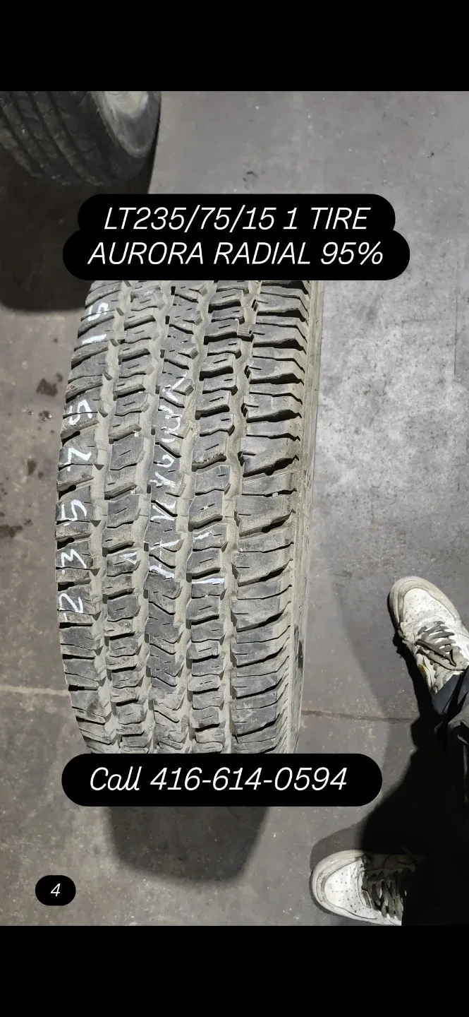 LT235/75/15 Aurora Radial Tire - 95% Tread thumbnail