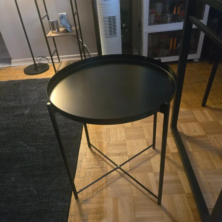 Black Metal Side Table