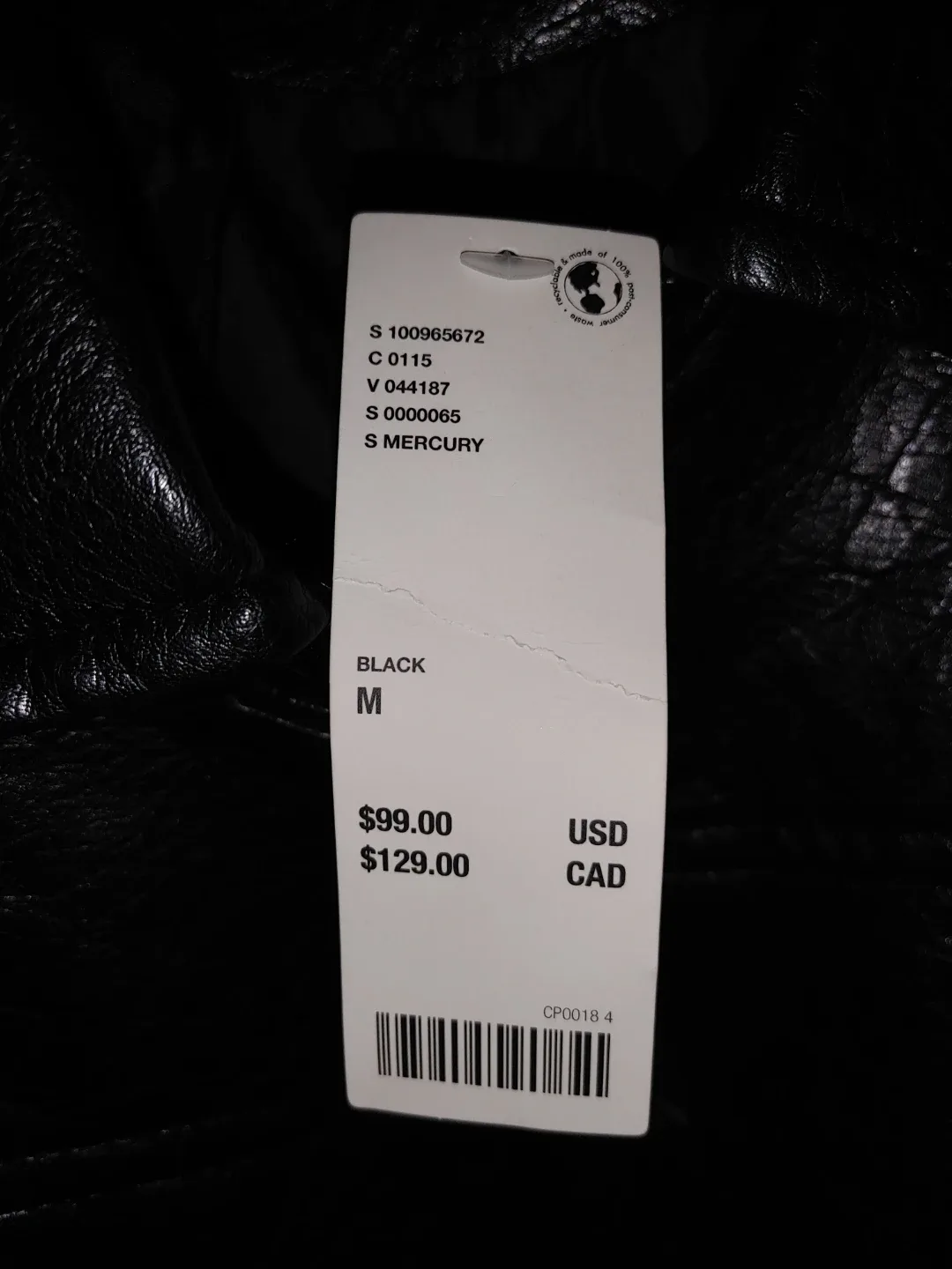 Urban Outfitters Black Mercury Jacket - Size M image indicator(2)