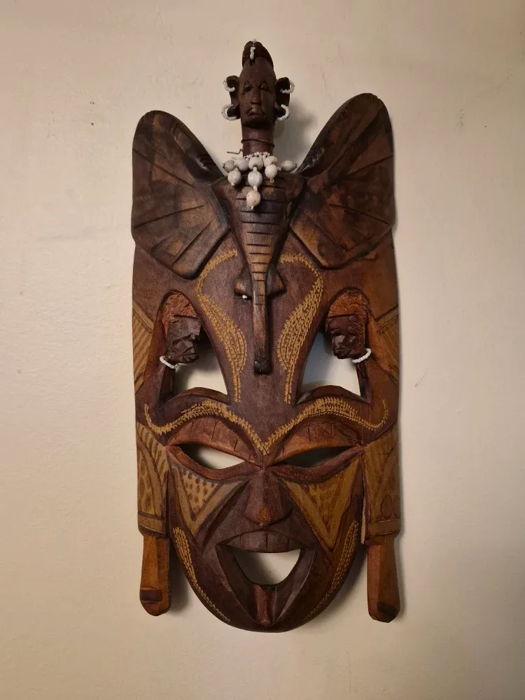 Wooden Carved Wall Mask