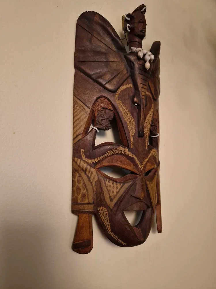 Wooden Carved Wall Mask image indicator(3)
