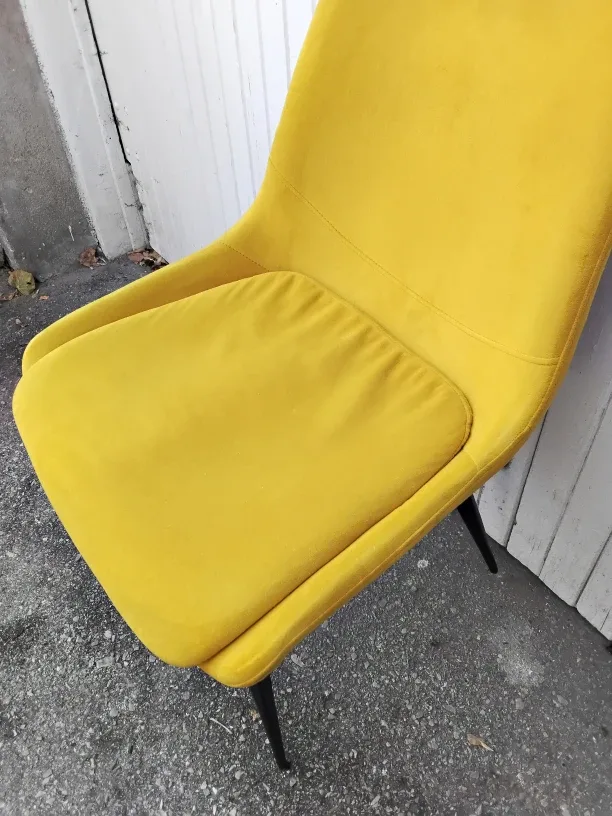 🌝Yellow Velvet Dining Chair🎗
