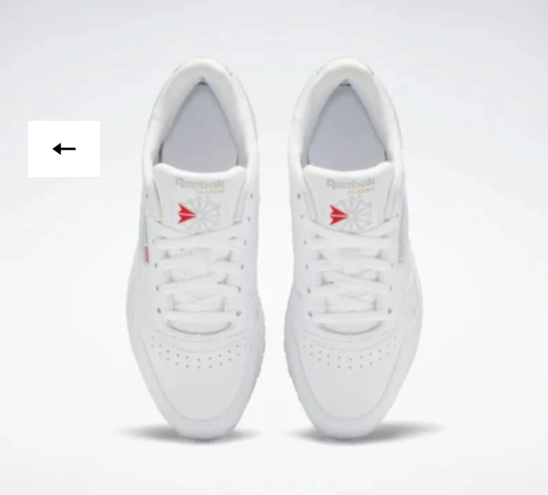 Reebok Classic Leather White Sneakers (women's size 7.5) - photo 4