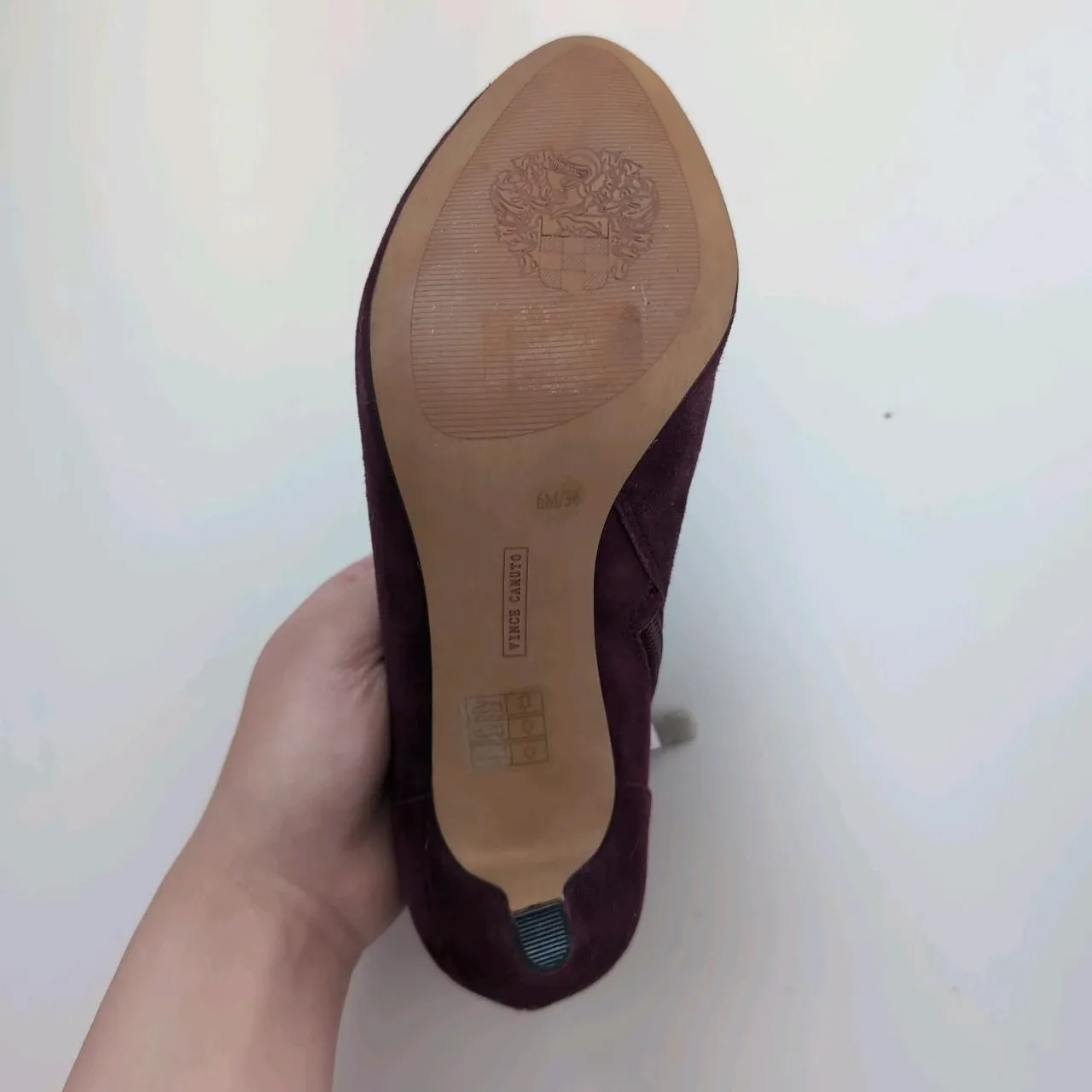 Vince Camuto Purple Suede Booties - Size 6 image indicator(5)