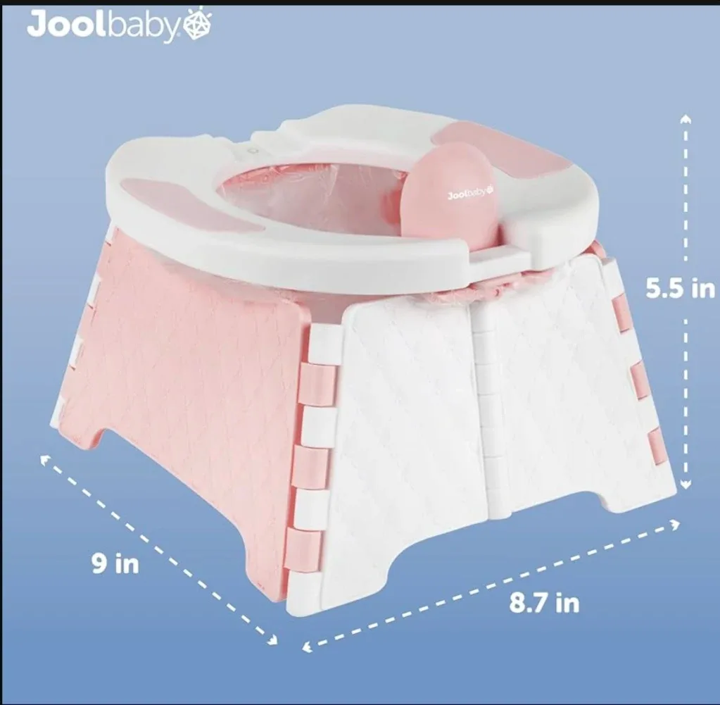 Joolbaby Travel Potty Chair- Pink/White image indicator(4)